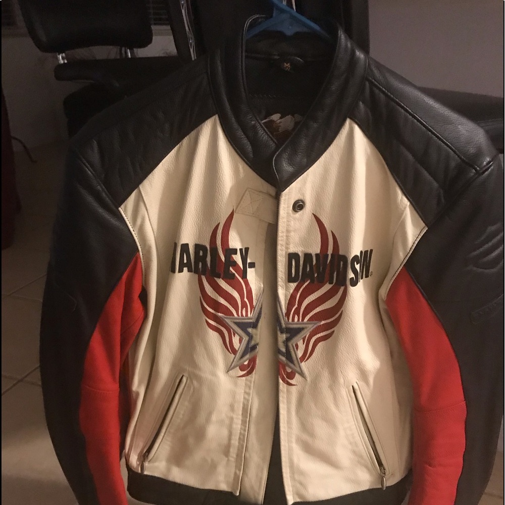 Harley David Leather Bomber Jacket